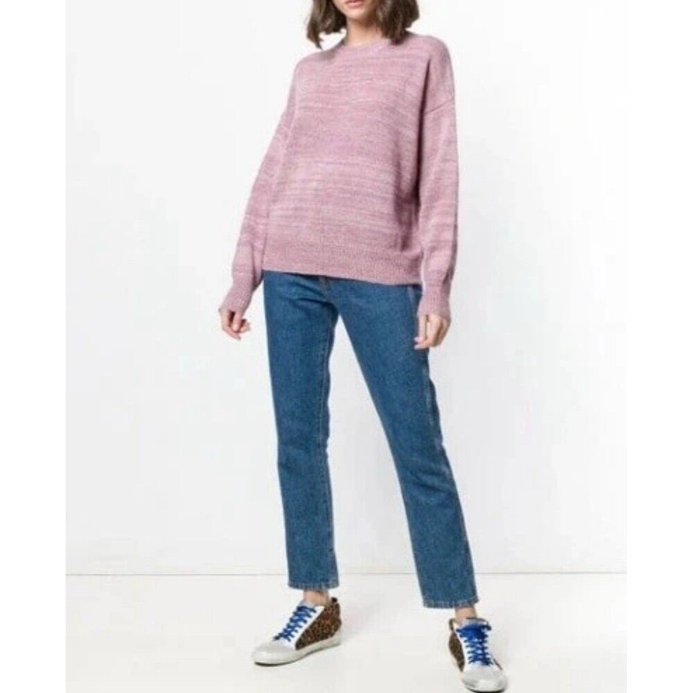 ISABEL MARANT Size 38 S/M Gatliny ALPACA WOOL LINEN Sweater Pink Mauve‎ Pullover